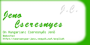jeno cseresnyes business card